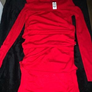 Express Brand Long Sleeve Shoulder Dress